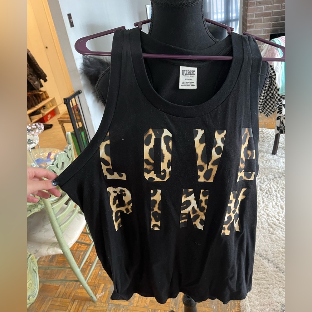 VS Pink black tank top